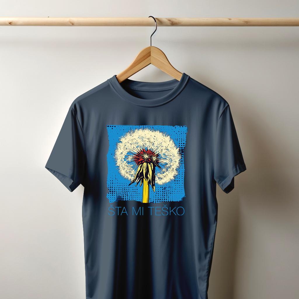 Camiseta Majica sa štampanim printom Cam 966A, Muška, Siva