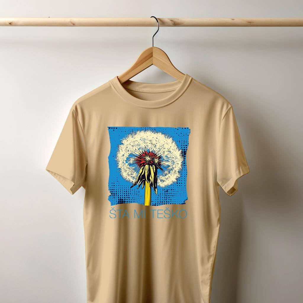 Camiseta Majica sa štampanim printom Cam 967A, Muška, Pesak