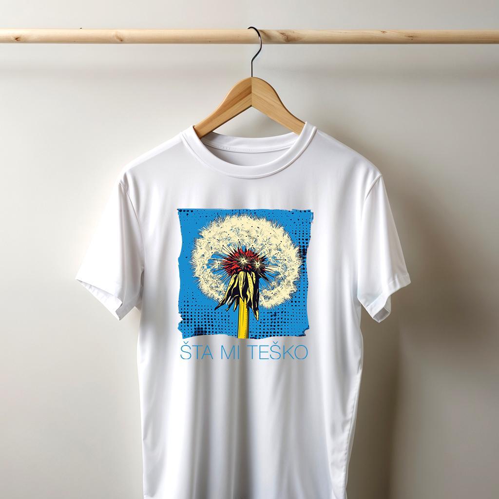 Camiseta Majica sa štampanim printom Cam 966A, Muška, Bela