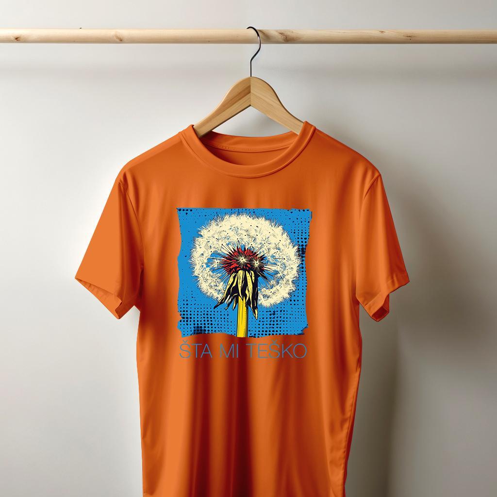 Camiseta Majica sa štampanim printom Cam 967A, Muška, Narandžasta