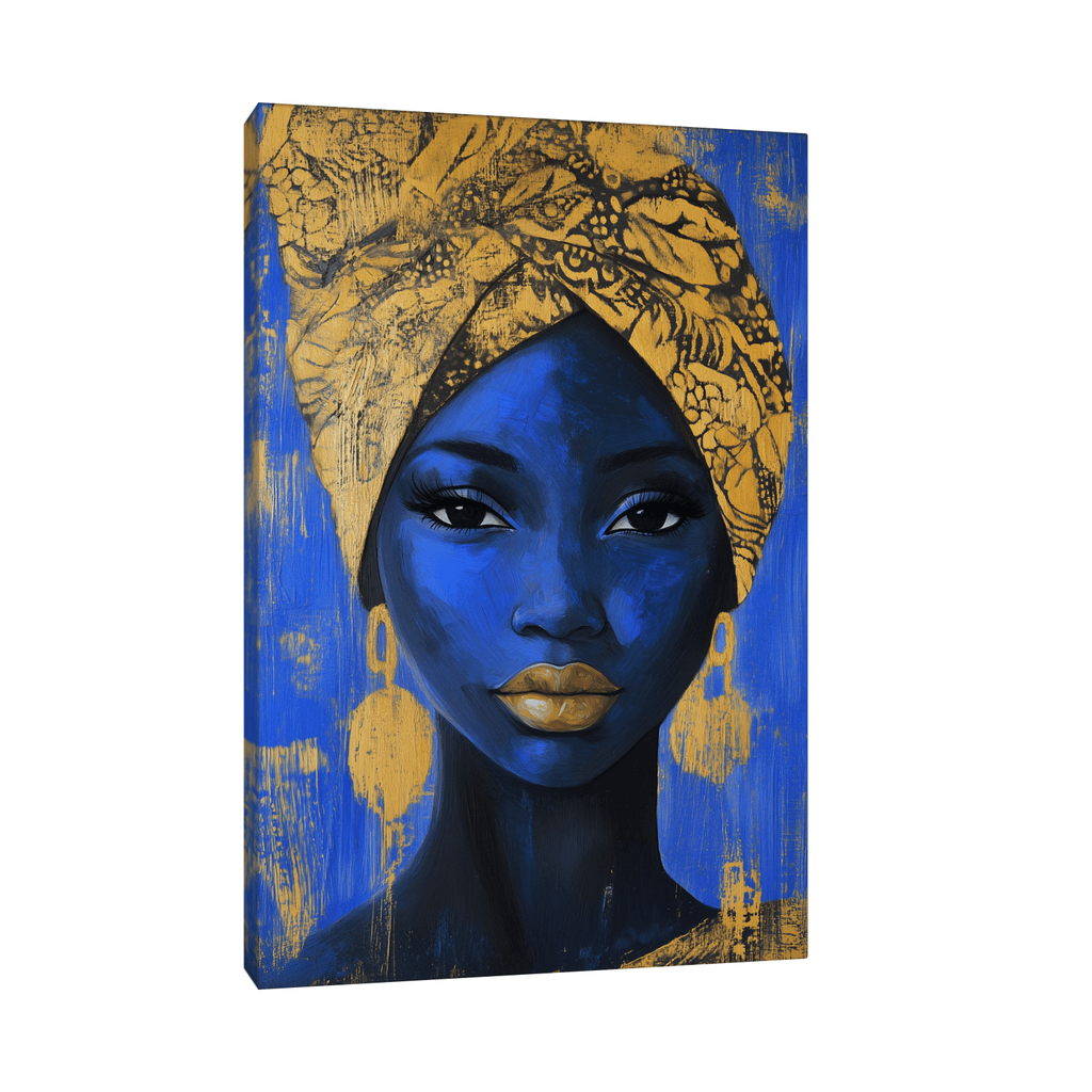 Canvas Slika na platnu Afrikanka u plavom, Bez rama, 40x60cm