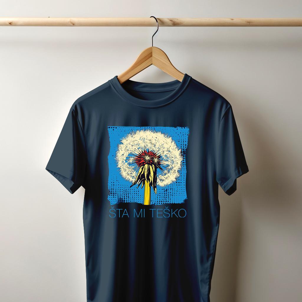 Camiseta Majica sa štampanim printom Cam 967A, Muška, Teget