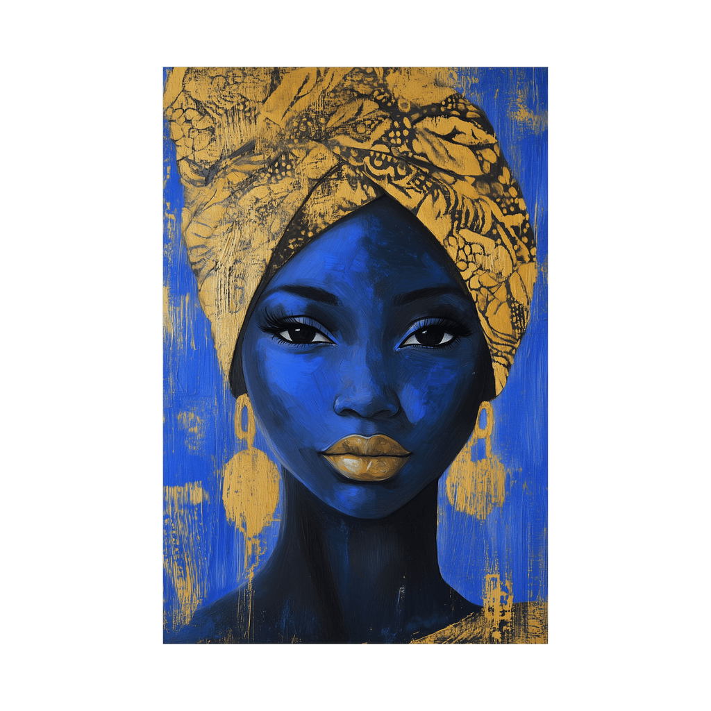 Canvas Slika na platnu Afrikanka u plavom, 80x120cm