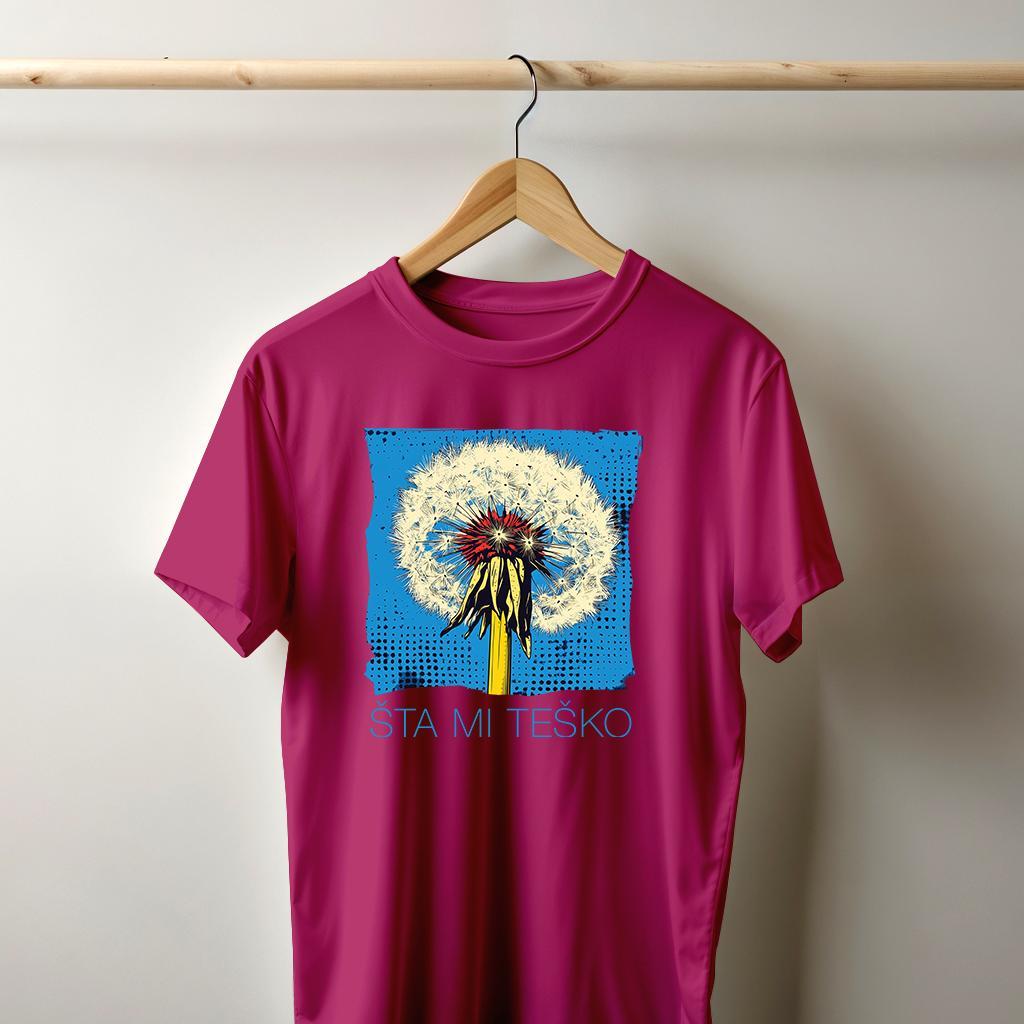 Camiseta Majica sa štampanim printom Cam 967A, Muška, Ružičasta