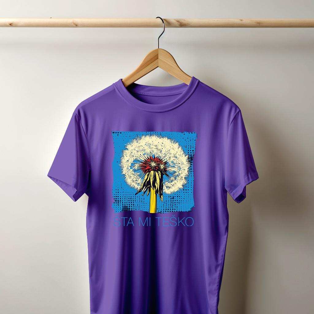 Camiseta Majica sa štampanim printom Cam 966A, Muška, Lavanda