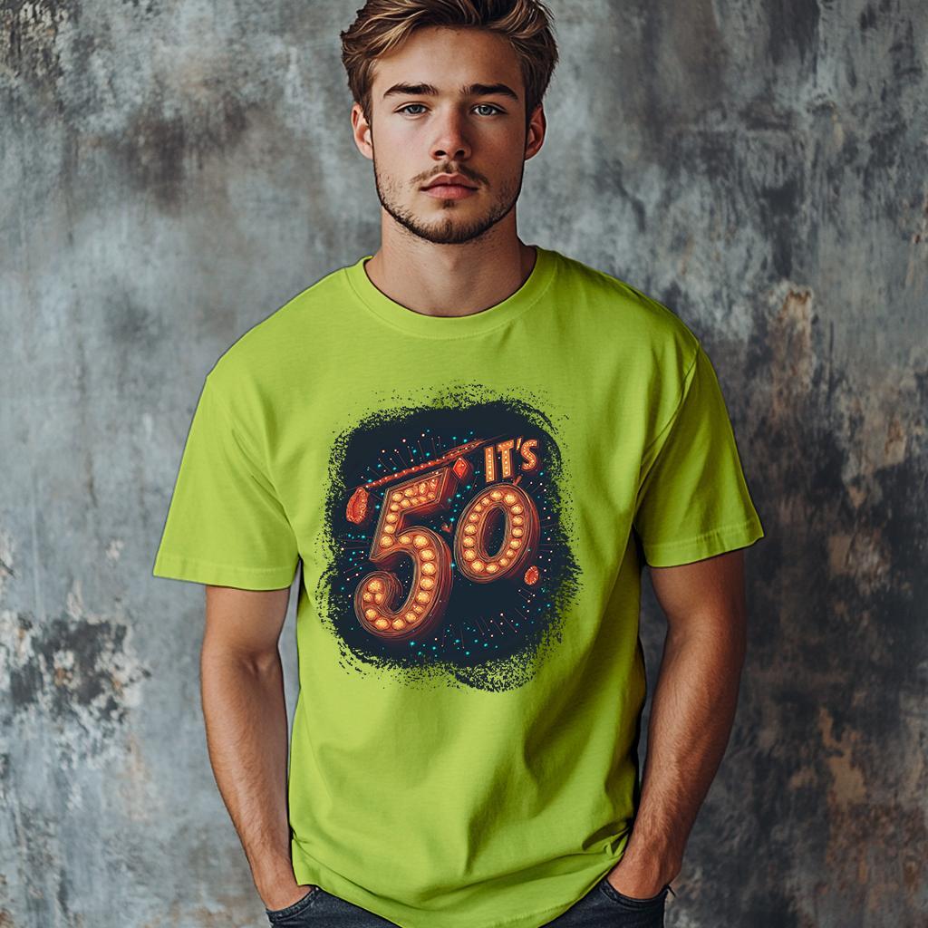 Camiseta Majica sa štampanim printom Cam 907, Muška, Limeta