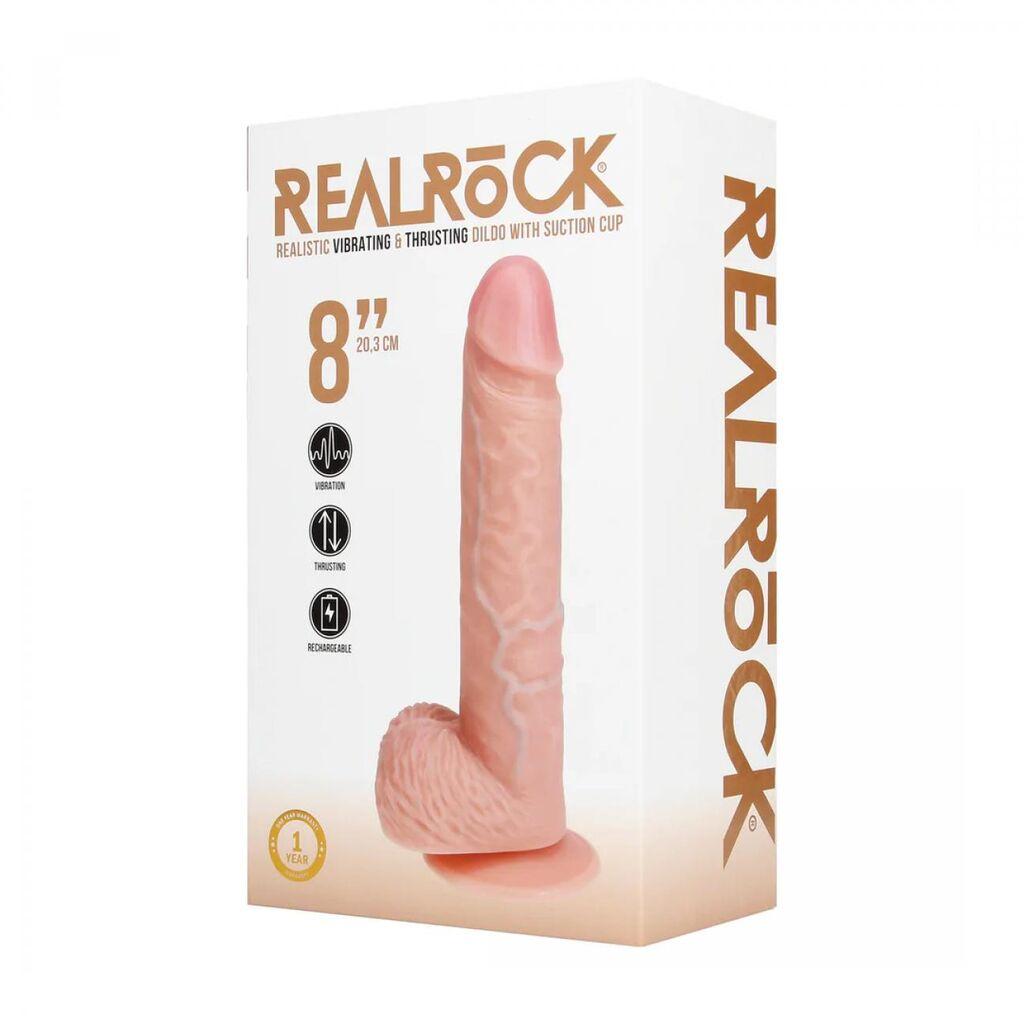 Shots Vibro dildo RealRock by Shots Vibrating and Thrusting Straight