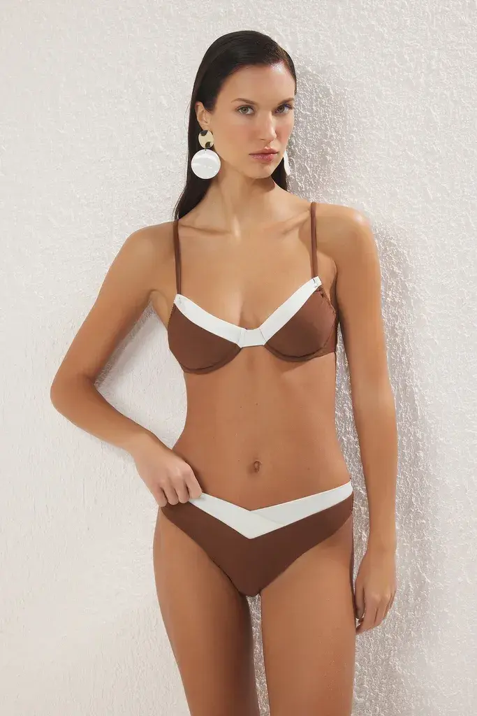 Trendyol Milla Ženski donji deo kupaćeg Tbess25Ba00049, Braon