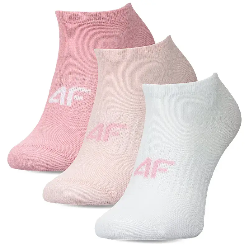 4F Čarape, 3 Para, Roze-Bele