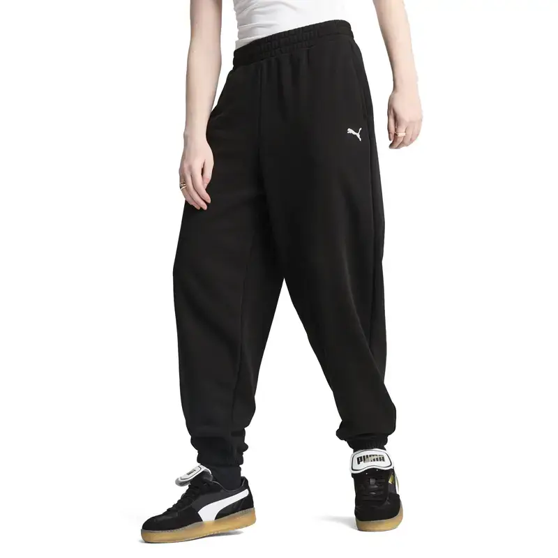 Puma Ženski donji deo trenerke Puma Wardrobe Ess Relaxed Sweatpants Tr Cl, Crni