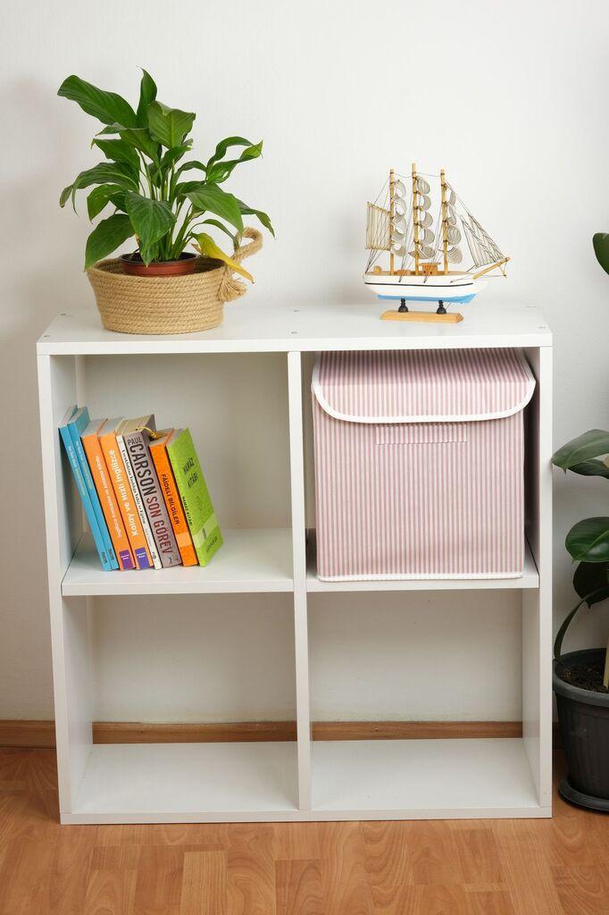 Aberto Design Korpa za odlaganje stvari YLC-K028, 30x30x30cm, Belo-roze