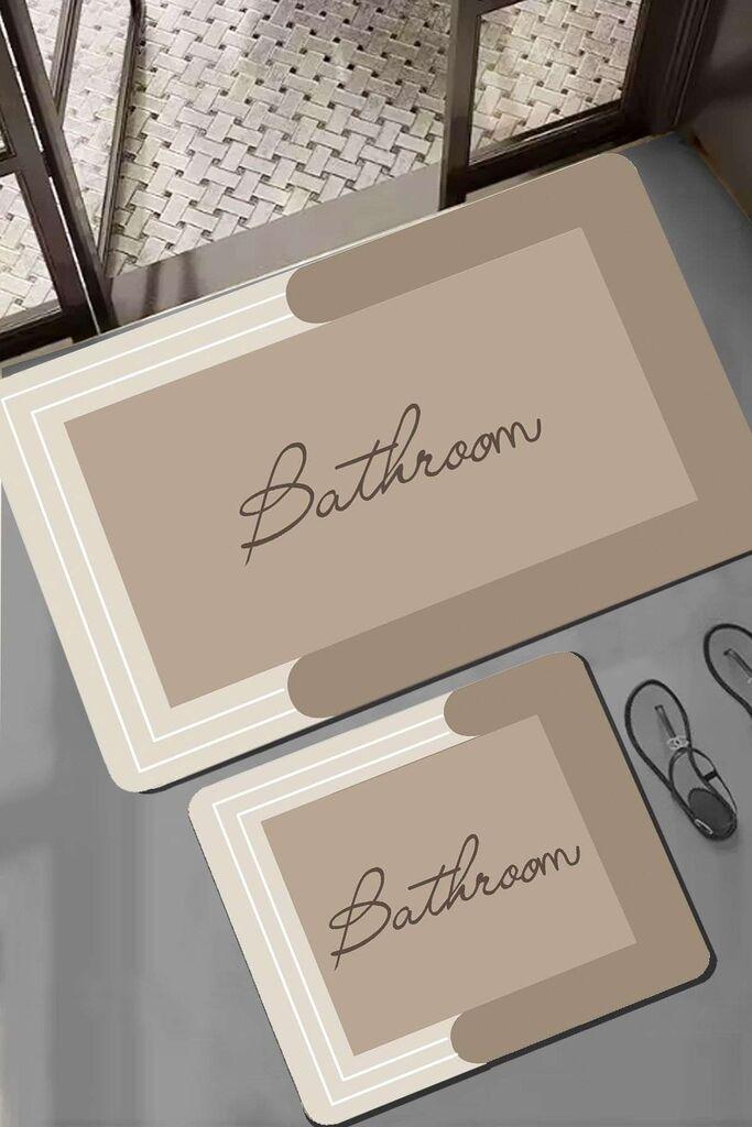 L'essentiel Maison Set prostirki za kupatilo Nakoe, 2 komada, Bež