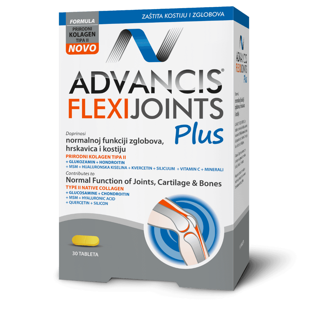 Advancis Dodatak ishrani za zglobove i kosti Flexijoints Plus, 30 tableta