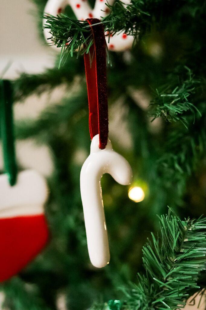 Aberto Design Novogodišnji ukras BSY516, Beli