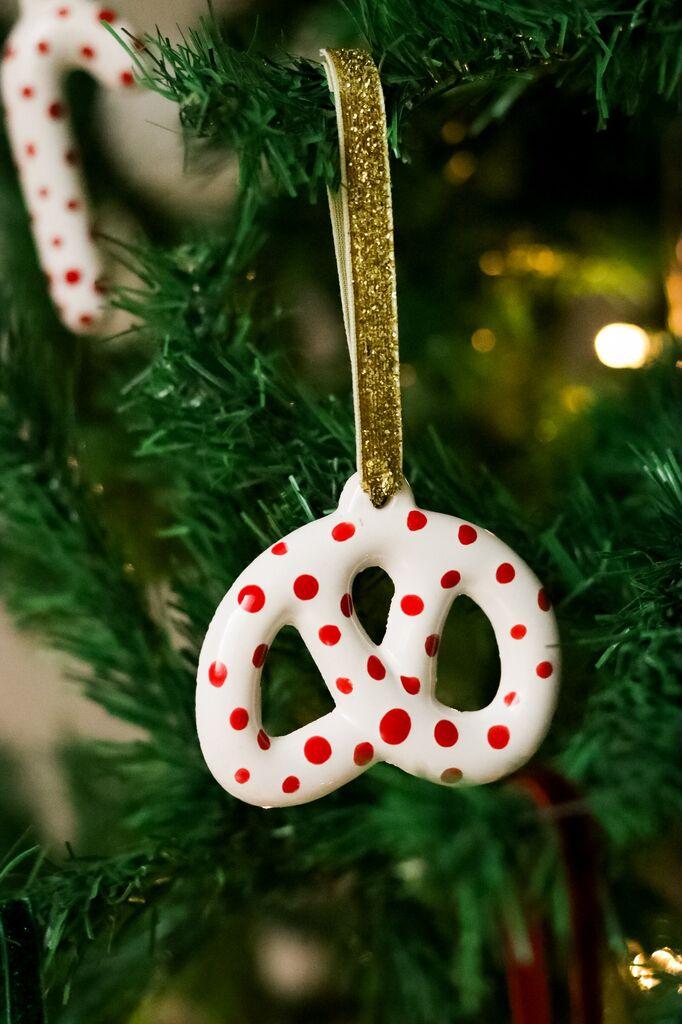 Aberto Design Novogodišnji ukras BSY512, Crveno-beli