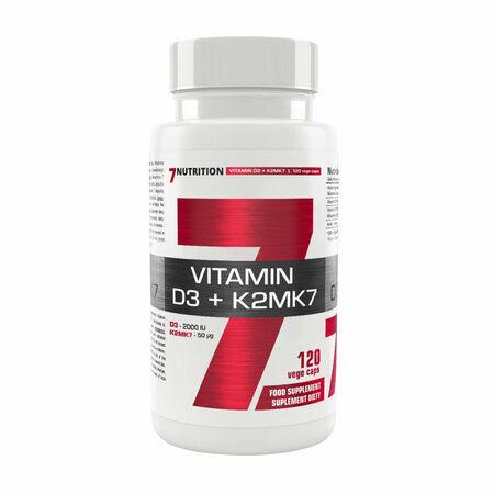 7 Nutrition Vitamin D3+K2MK7,120 kapsula