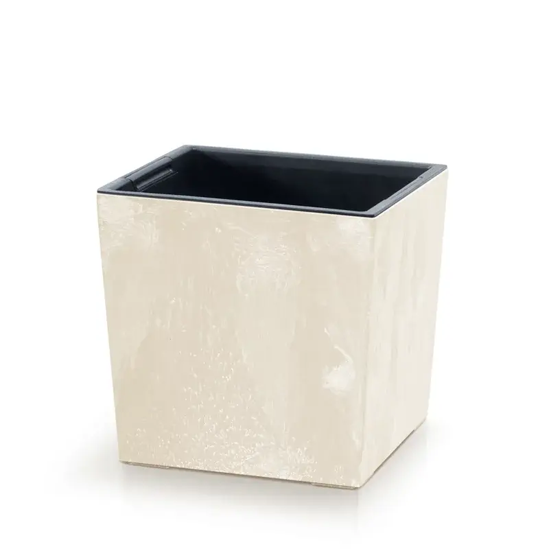 Prosperplast Saksija Urbi Square Low effect S300LE, Krem