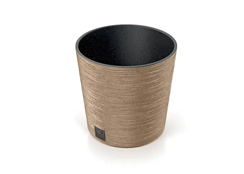 Prosperplast Saksija Furu round low eco r300w, Krem
