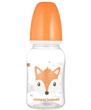 Canpol babies Flašica za bebe Cute Animals, 120ml, Narandžasta