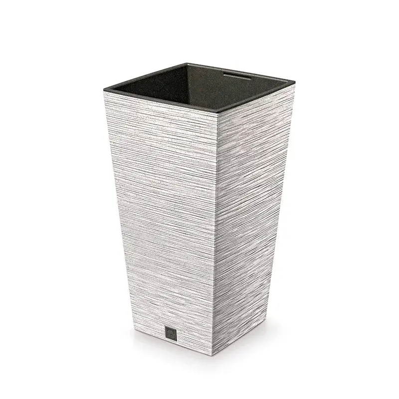 Prosperplast Saksija Furu square eco wood h350w, Bela