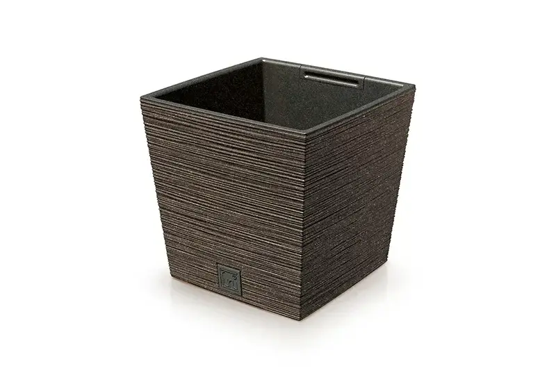 Prosperplast Saksija Furu square low eco wood s300w, Kafa
