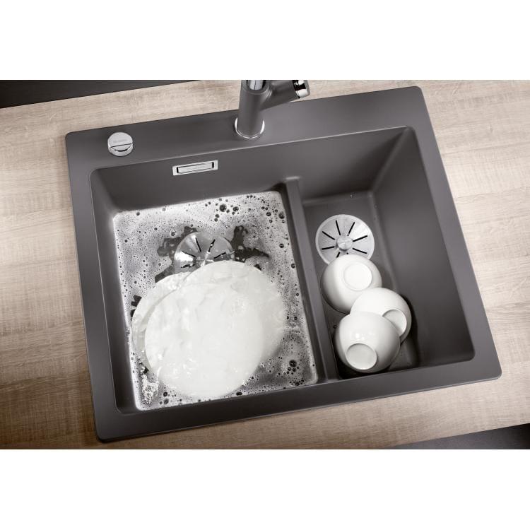 BLANCO Sudopera Pleon 6 Split, 615x510x230mm, Tamnosiva