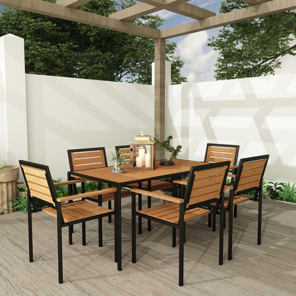 Hanah Home Baštenski sto i stolice, Sedmodelni set, 6 stolica i sto