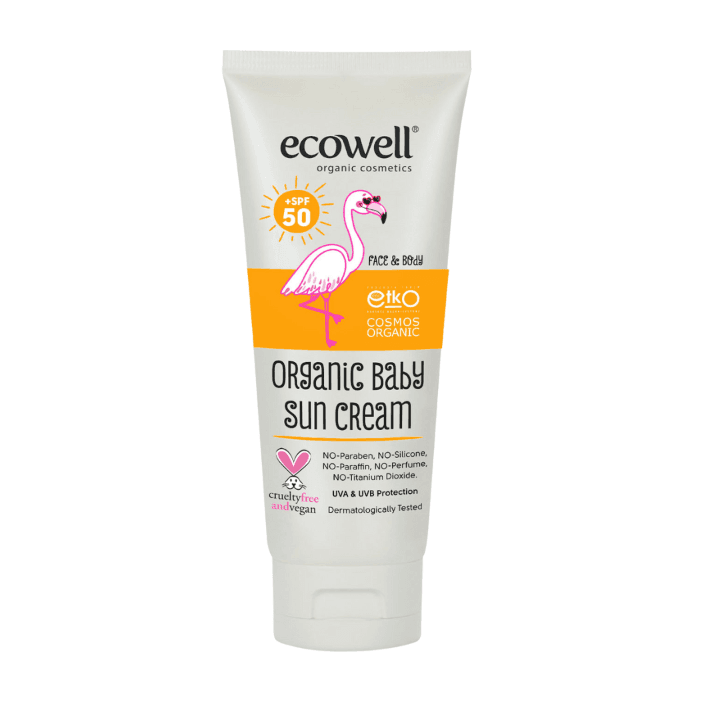 Ecowell Organska krema za sunčanje za bebe SPF 50, 110g