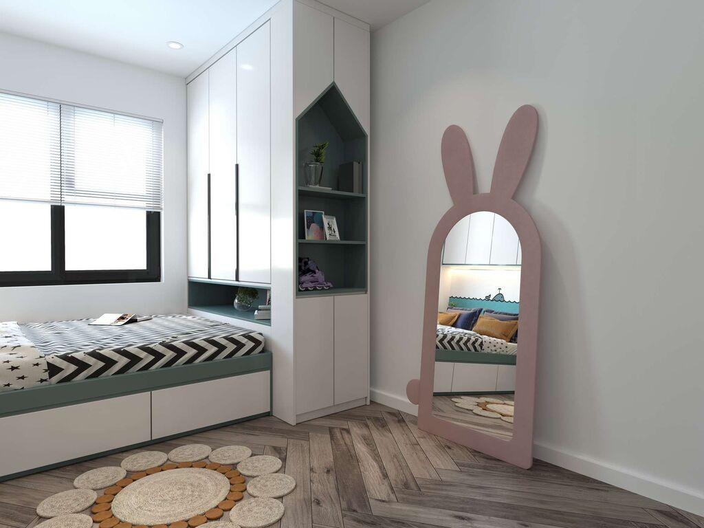 Hanah Home Podno ogledalo Rabbit, 80 cm x 180 cm, Roze