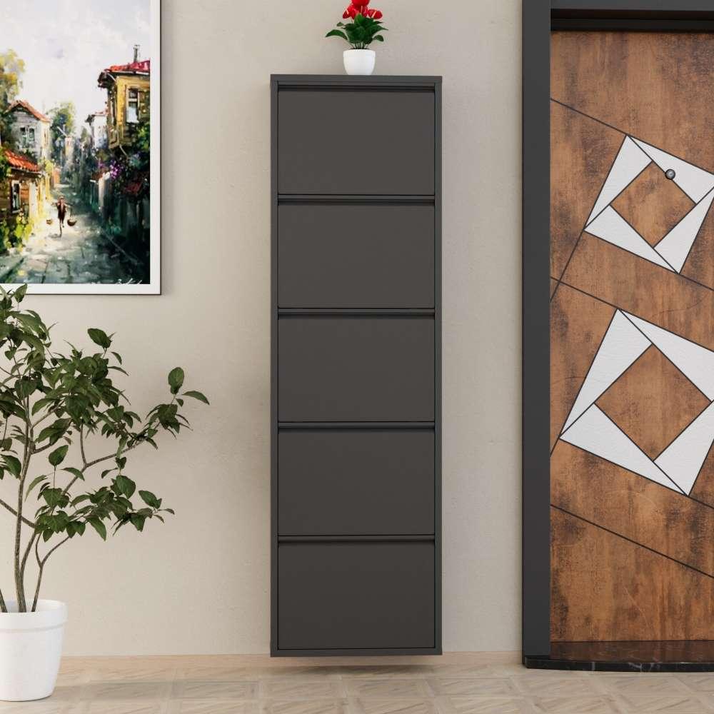 Hanah Home Cipelarnik, 50x169x15 cm, Antracit