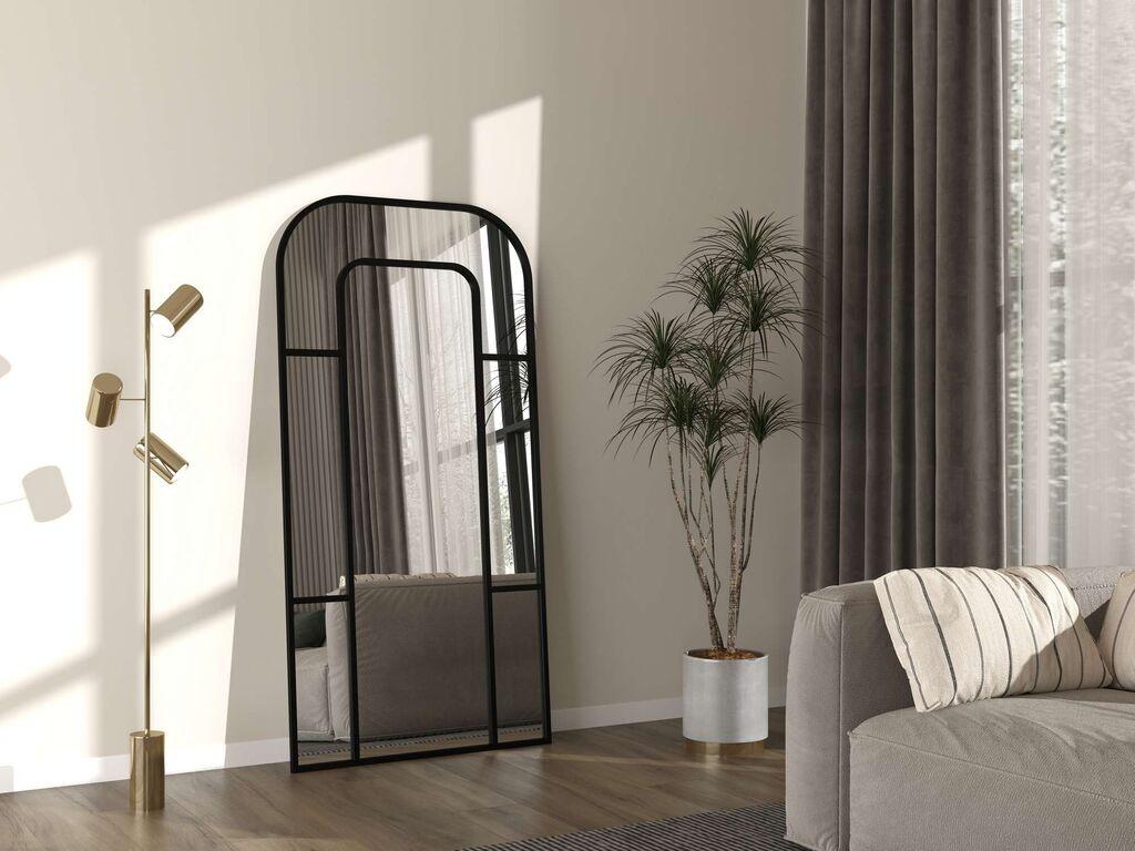 Hanah Home Podno ogledalo Forma, 90 cm x 180 cm, Crno