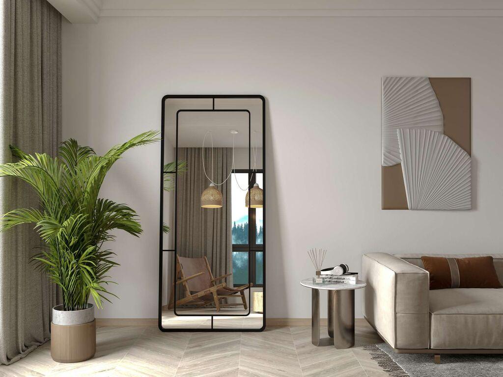 Hanah Home Podno ogledalo Edgea, 80 cm x 180 cm, Crno