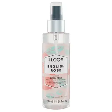 I LOVE Mirisni sprej za telo Engleska ruža, 150 ml