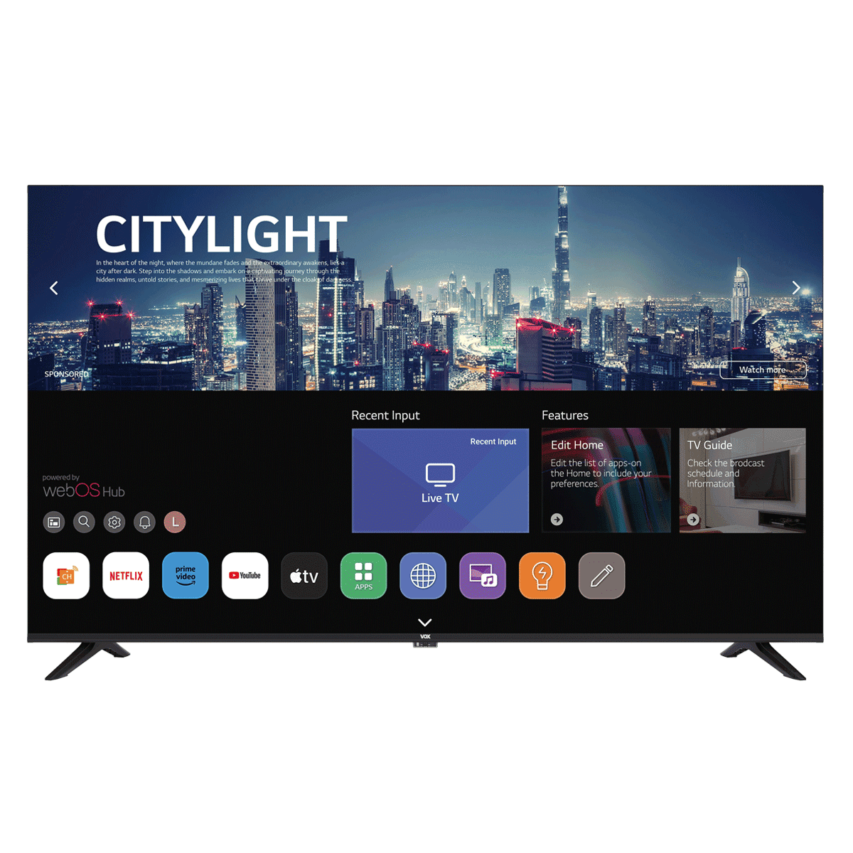 VOX Televizor 43WOS684BF, 43", LED, 1920x1080, Smart, Crni