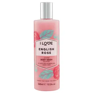 I LOVE Gel za tuširanje English Rose, 350 ml