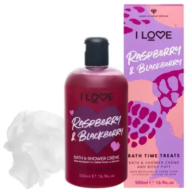 I LOVE Set za tuširanje Malina i kupina, 500 ml