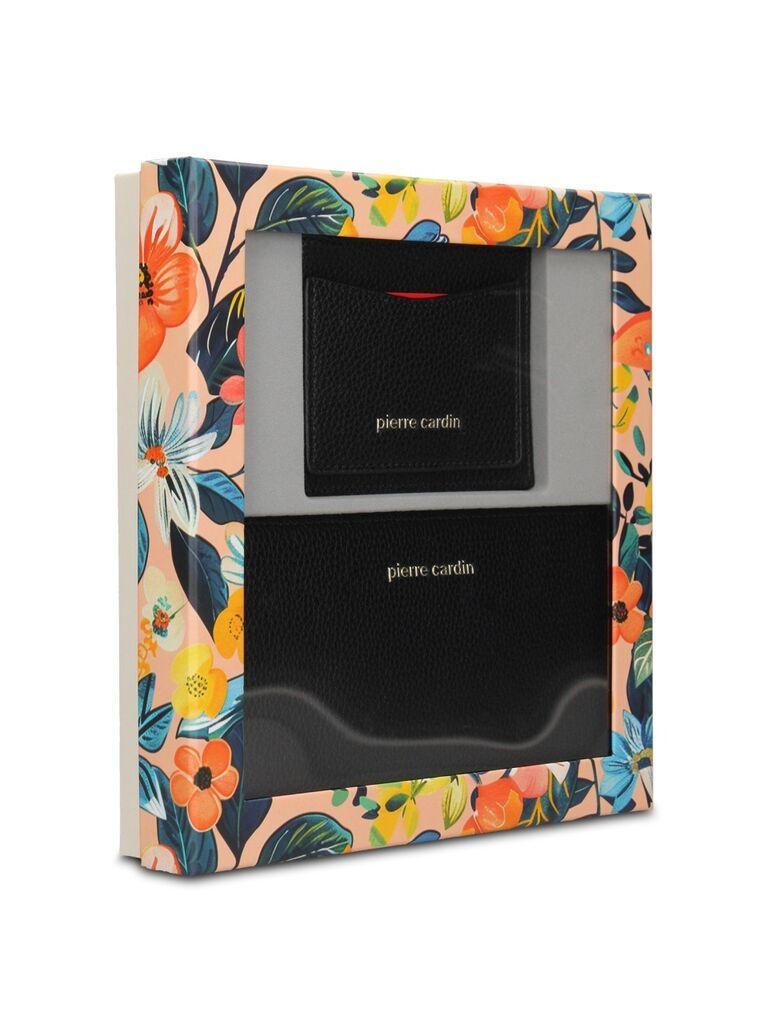 Pierre Cardin Ženski set kožni novčanik i cardholder 8822-475, Crni