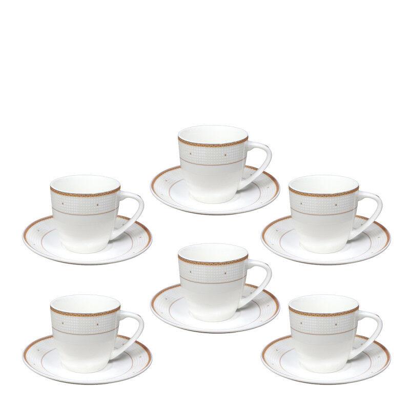 Sigma Set šoljica za kafu QRD2518-D, 6 komada, 140 ml, Beli