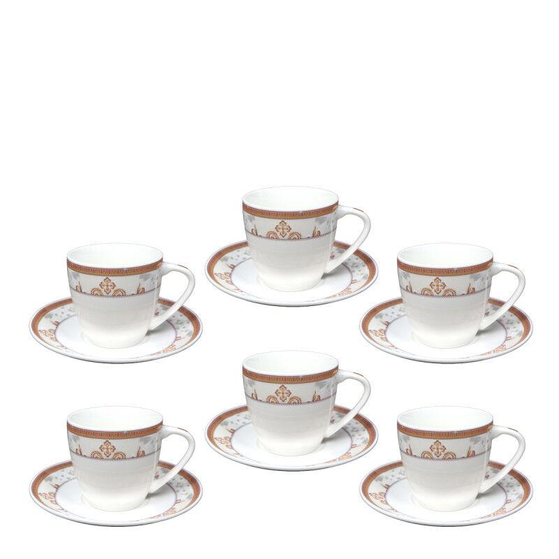 Sigma Set šoljica za kafu QRD2518-C, 6 komada, 140 ml, Beli