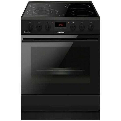 Hansa Električni šporet FCCM69225H, 4 zone, 65 rerna, Crni