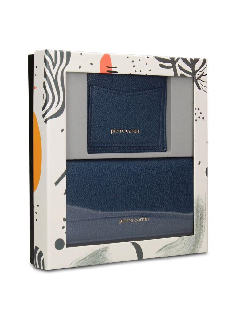Pierre Cardin Ženski set kožni novčanik i cardholder 8821-475, Plavi
