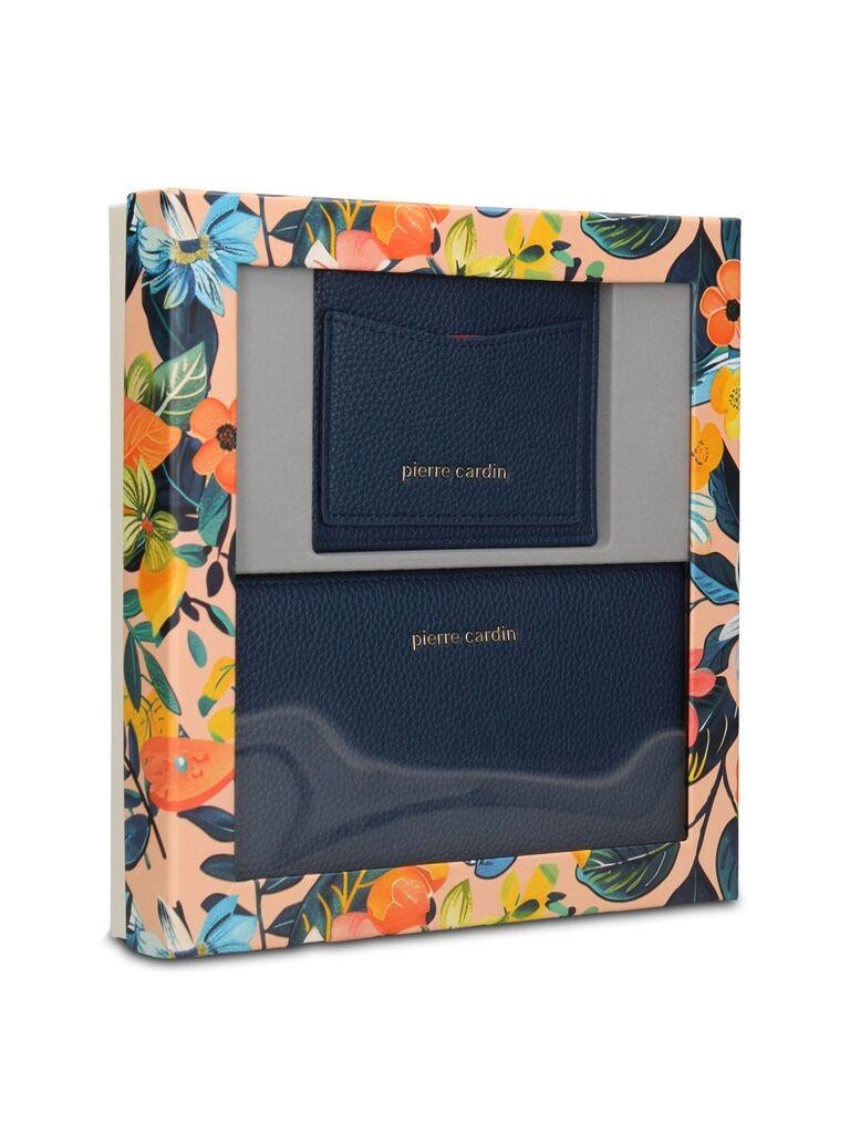 Pierre Cardin Ženski set kožni novčanik i cardholder 8822-475, Teget