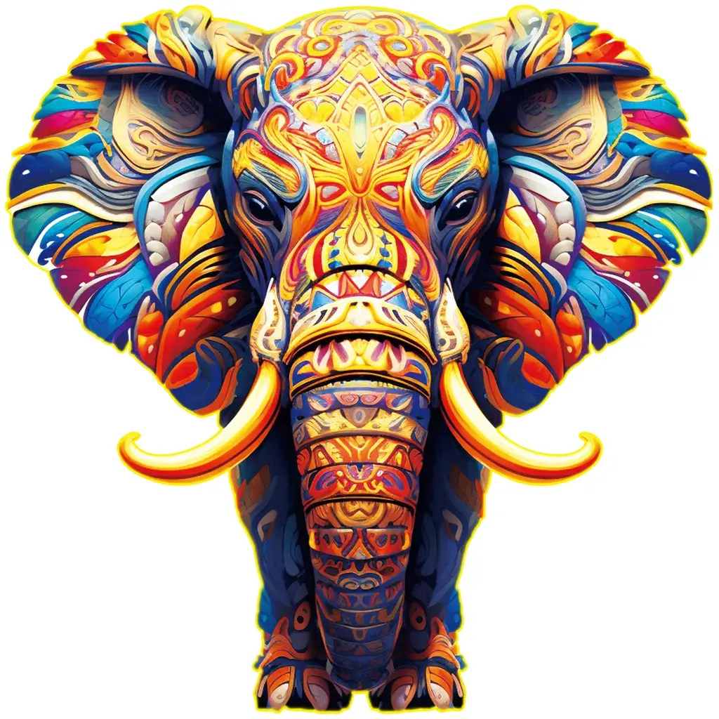 Pingo Ars Drvena slagalica Slon iz Afrike  HL126