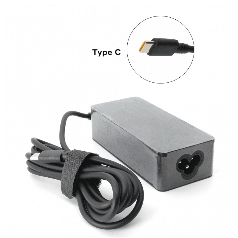 Punjač za laptop Lenovo Type C, 20V, 3.25A, 65W, HQ JC, Crni
