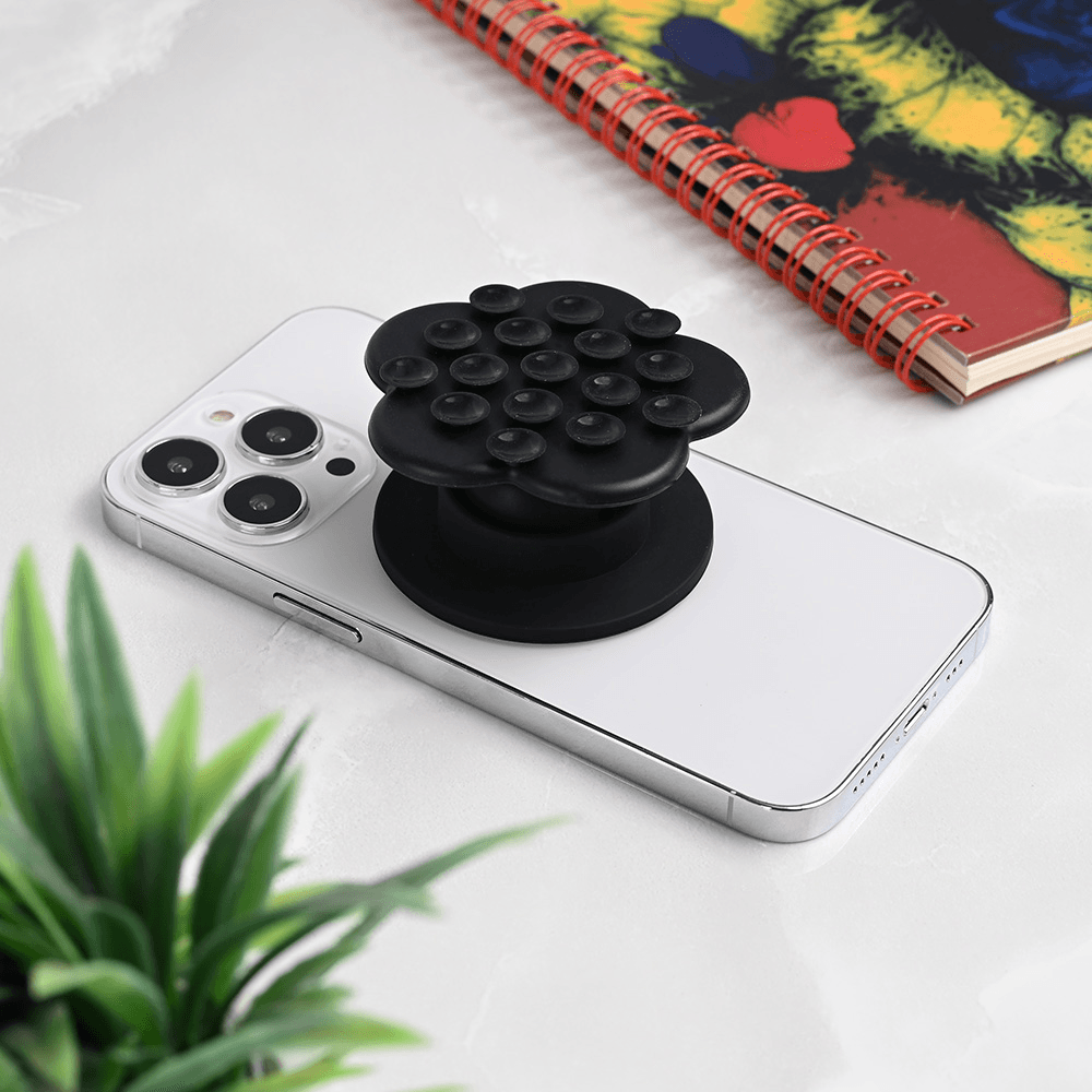 Stiker za mobilni telefon Magnetic Flower, Crni