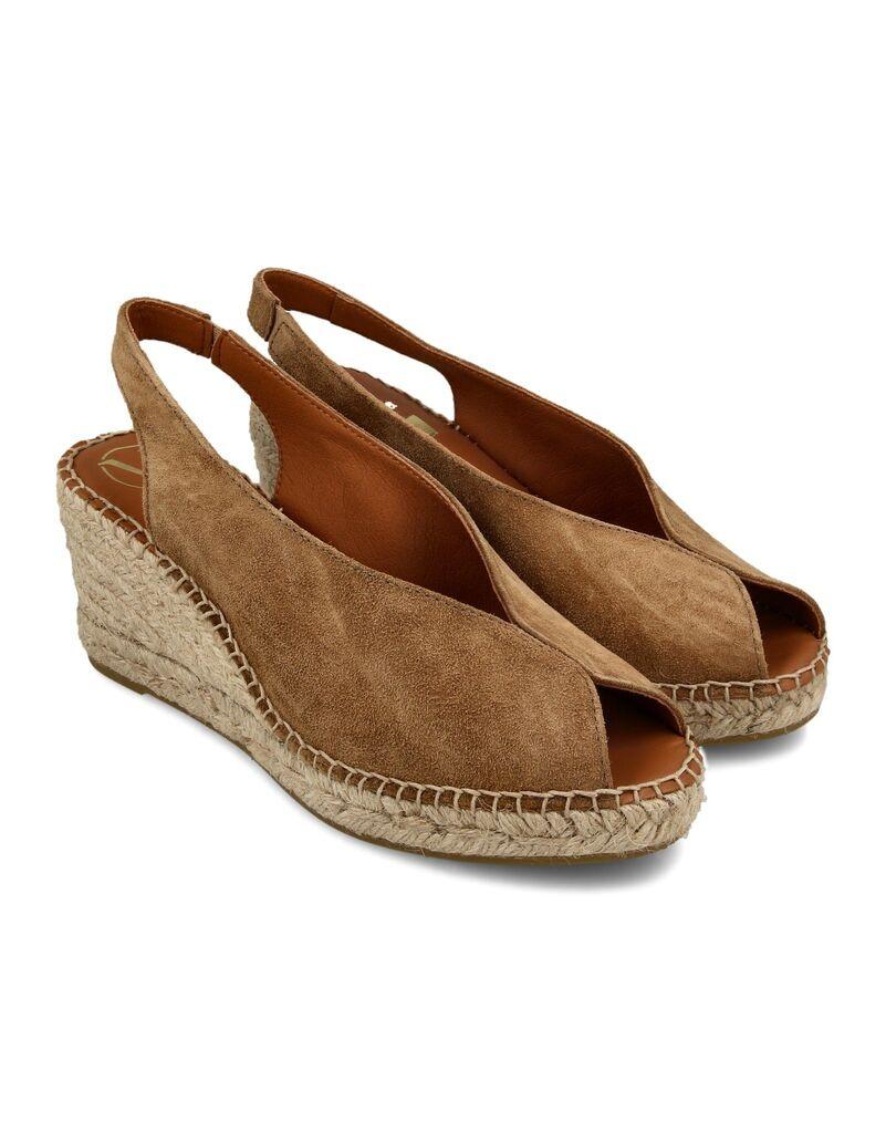 Viguera Ženske kožne espadrile 2127, Braon