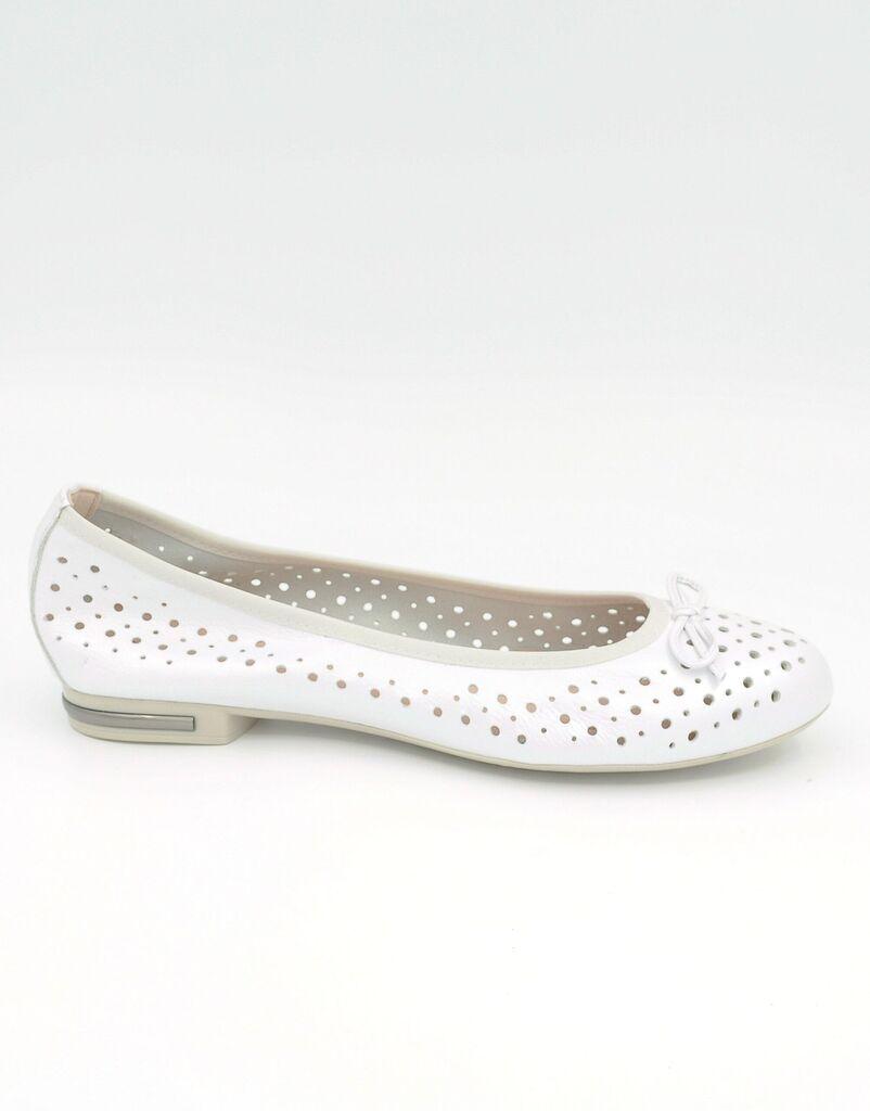 Paar Ženske kožne baletanke 33230-56, Bele