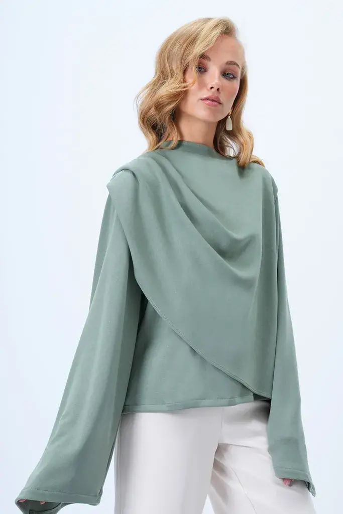 Trend Alacati Stili Ženska bluza Alc-X14420, Zelena