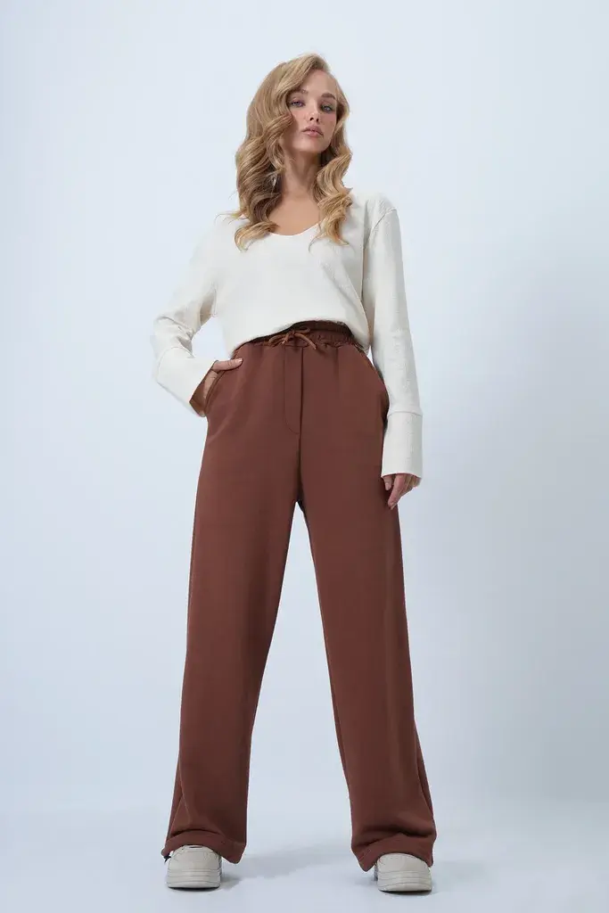 Trend Alacati Stili Ženske pantalone Alc-X14580, Braon