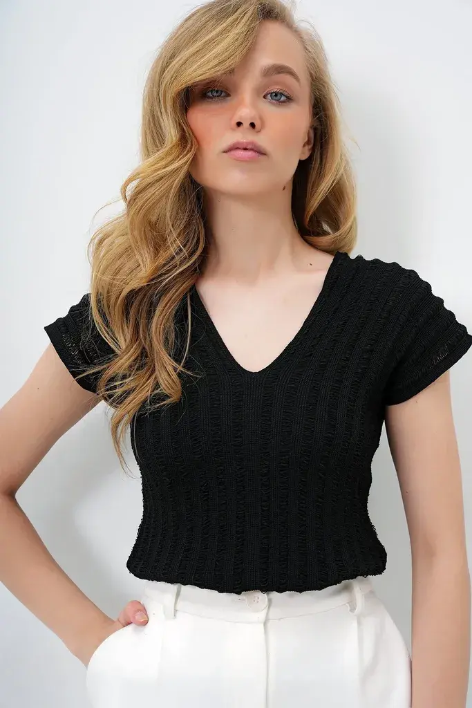 Trend Alacati Stili Ženska bluza Alc-X14147, Crna